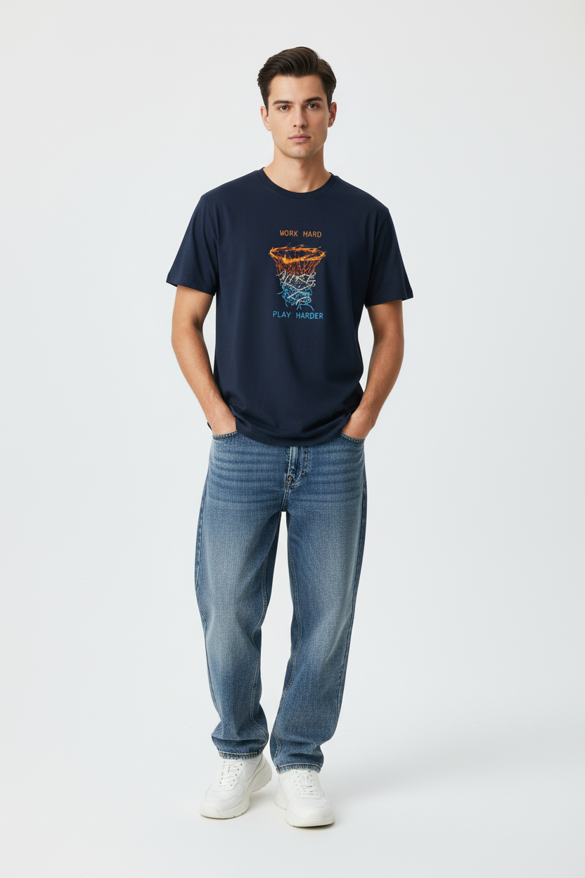 Navy Blue - Male Model