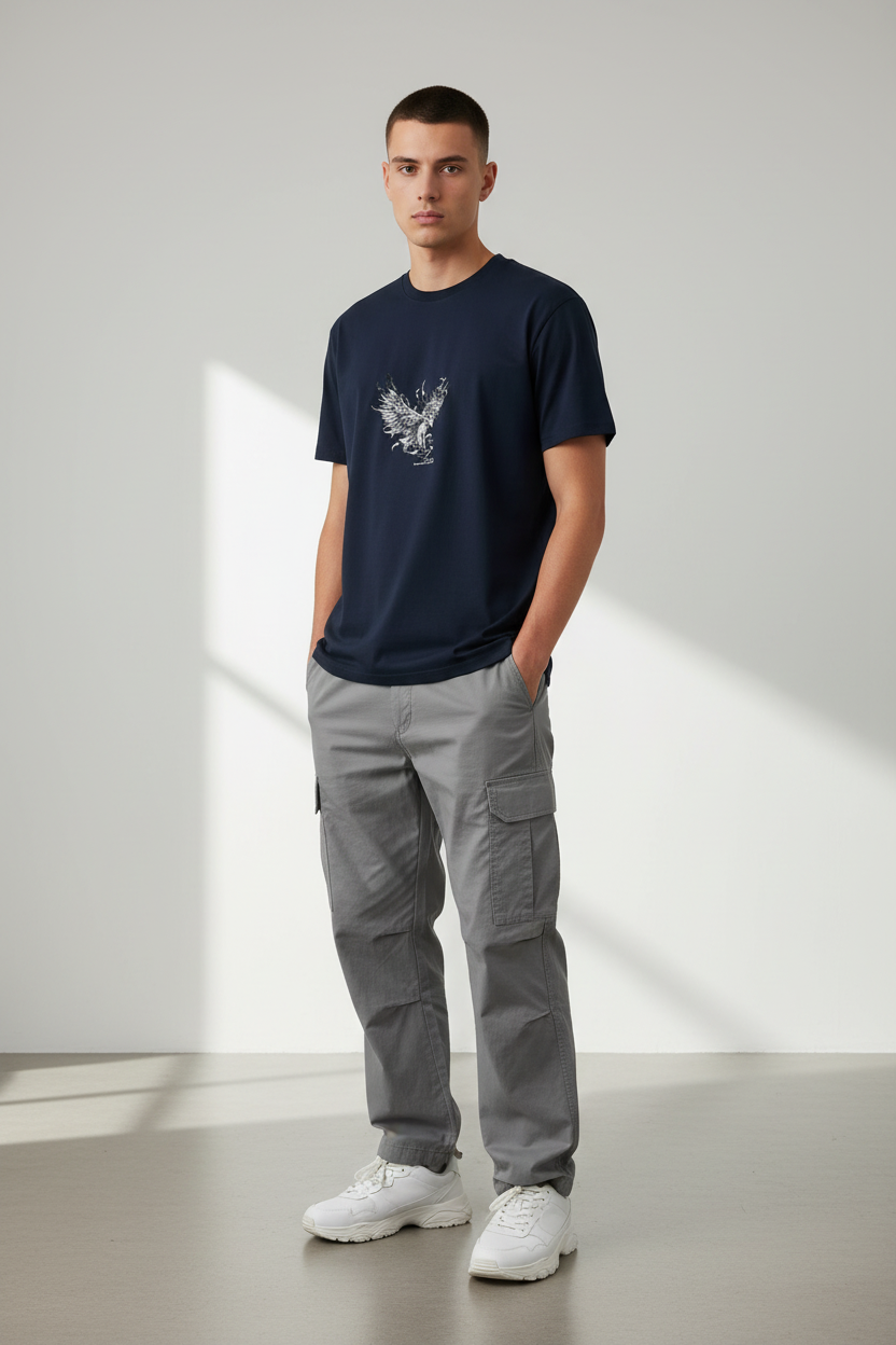 Navy Blue Male Model