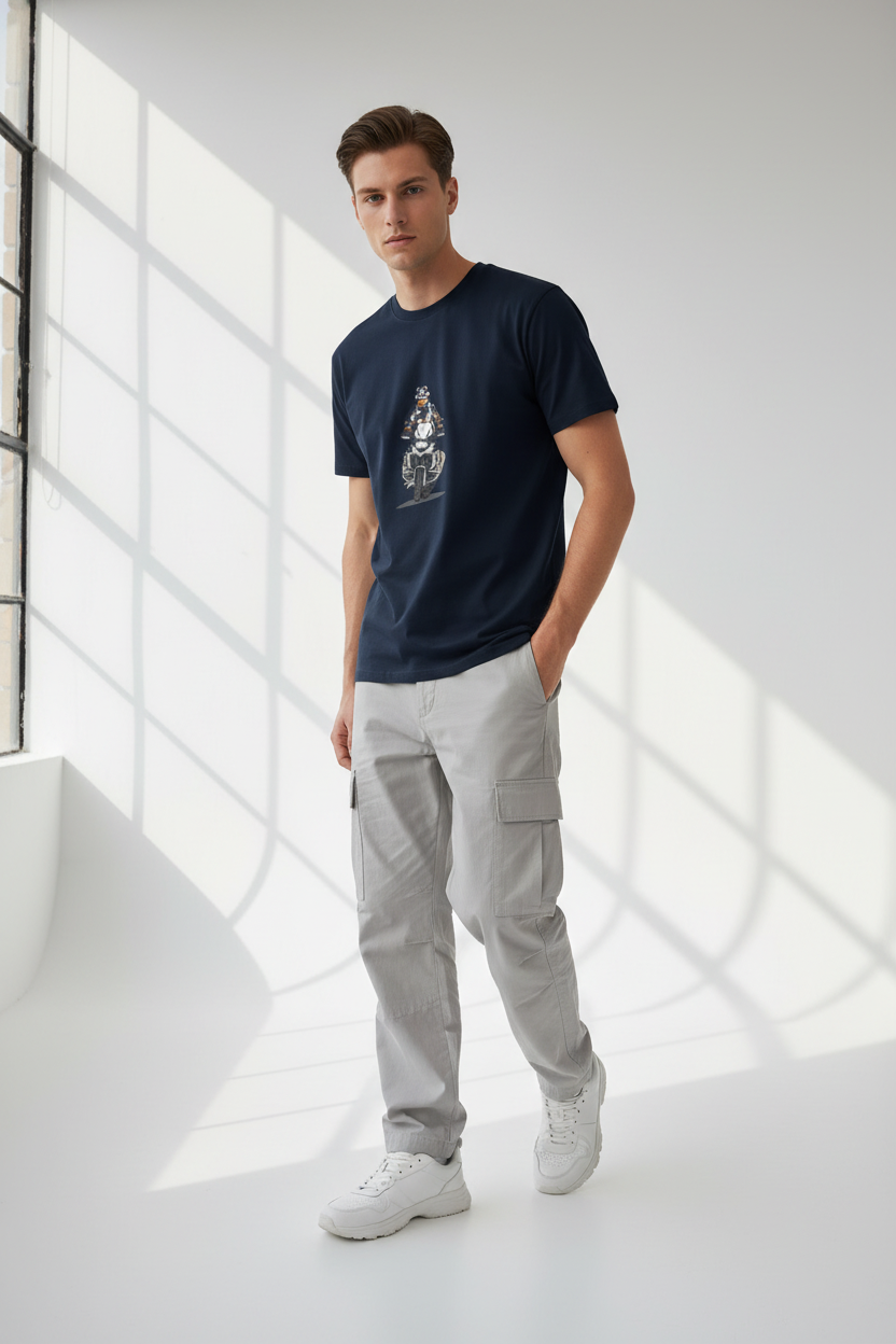 Navy Blue Male Model