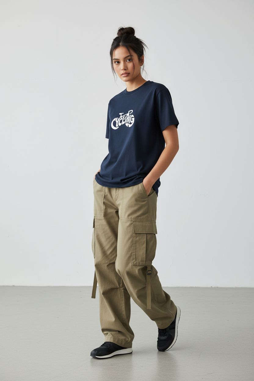 Navy - female three-quarter