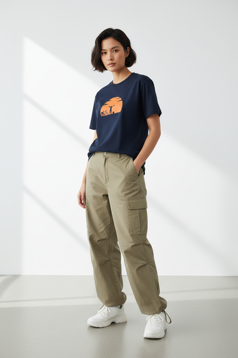 Navy - female three-quarter