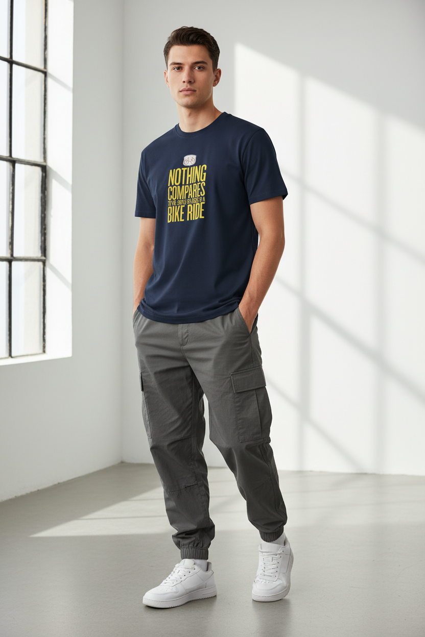 Navy - male three-quarter