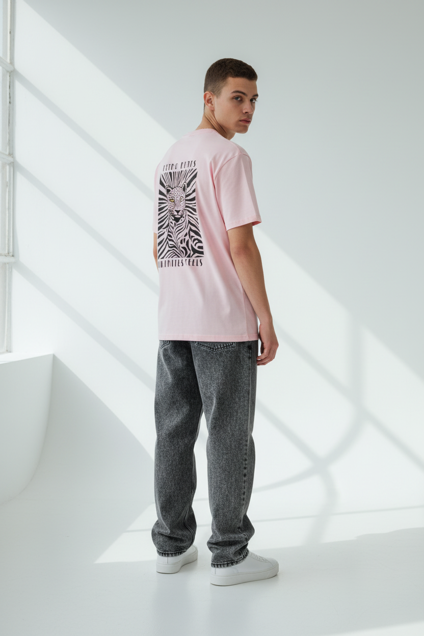 Pink - Back view with design