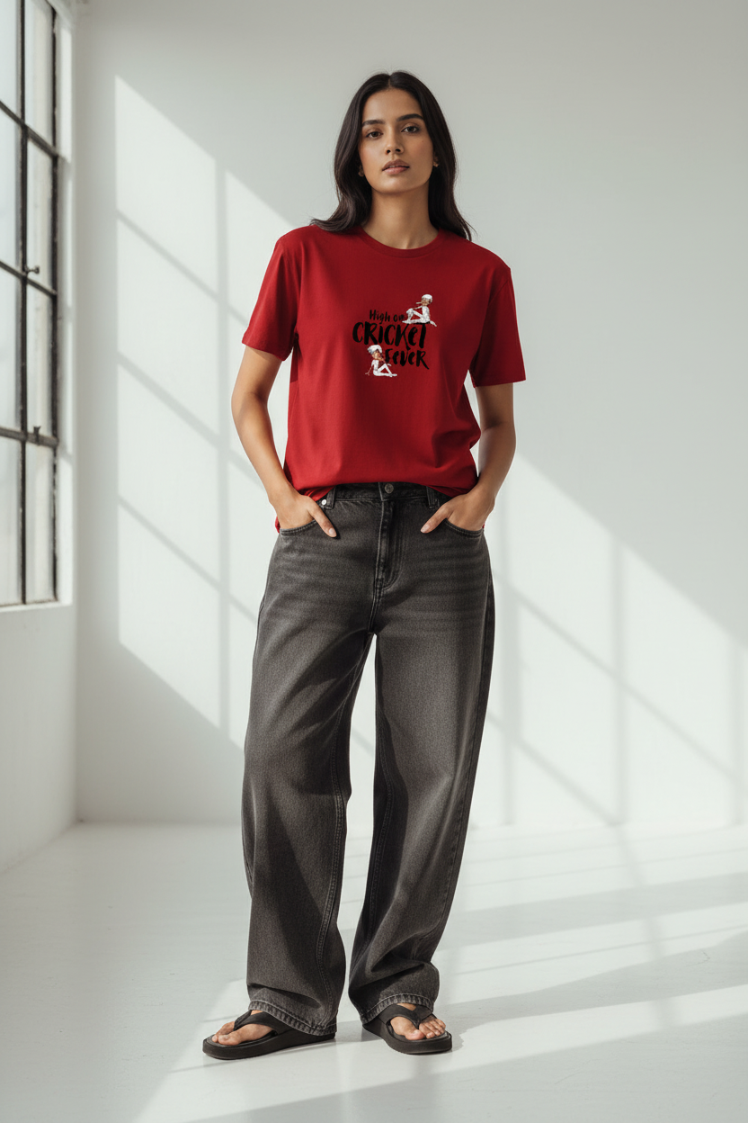 Red - Female Model Front View