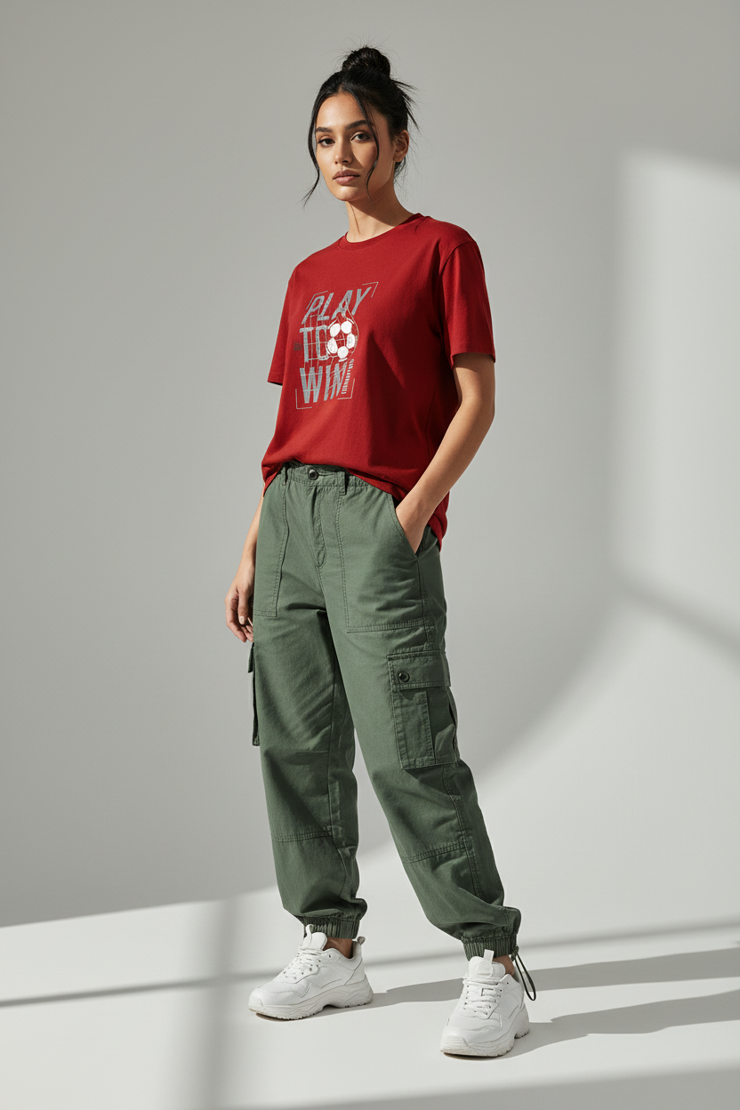 Red - female three-quarter