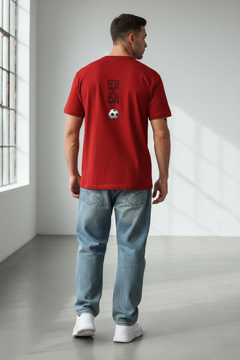 Red - Male Model Back View