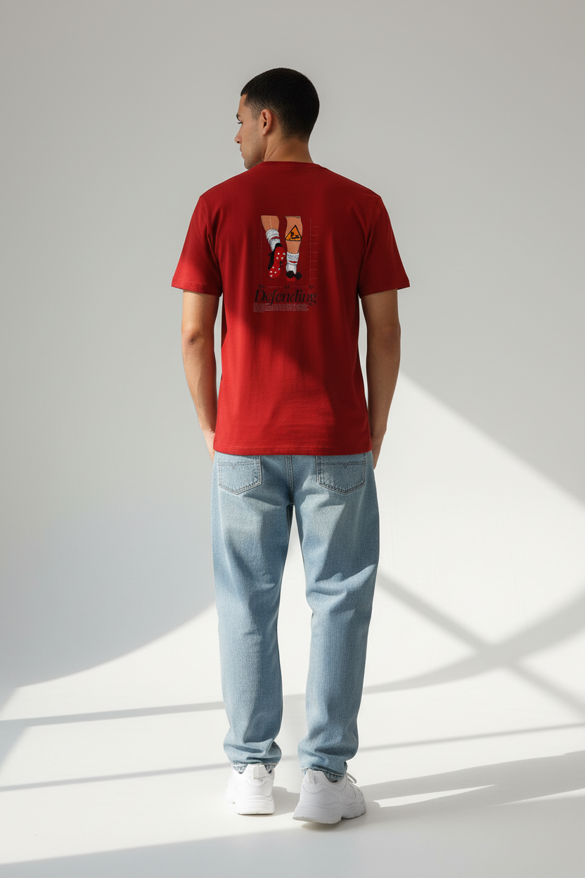 Red - Male Model Back View