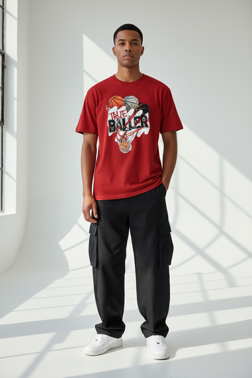 Red - Male Model Front View