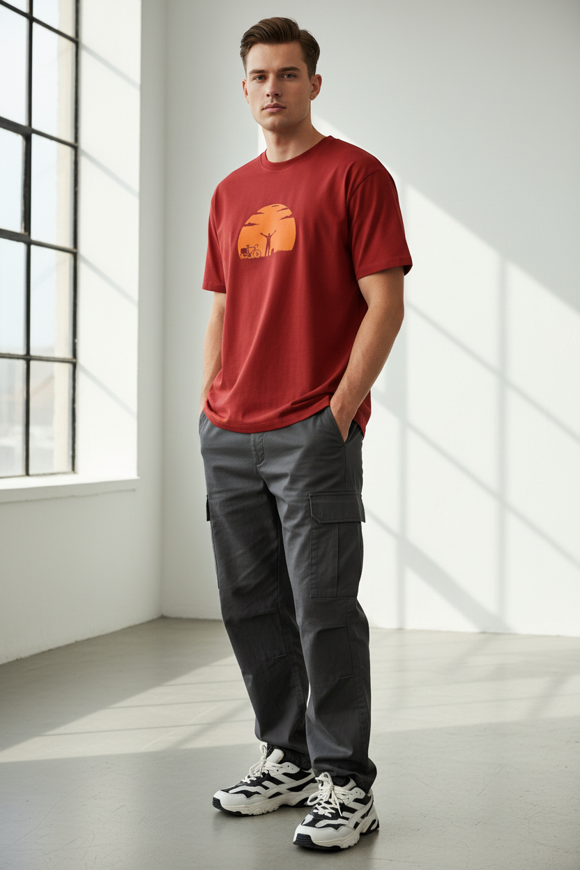 Red - male three-quarter