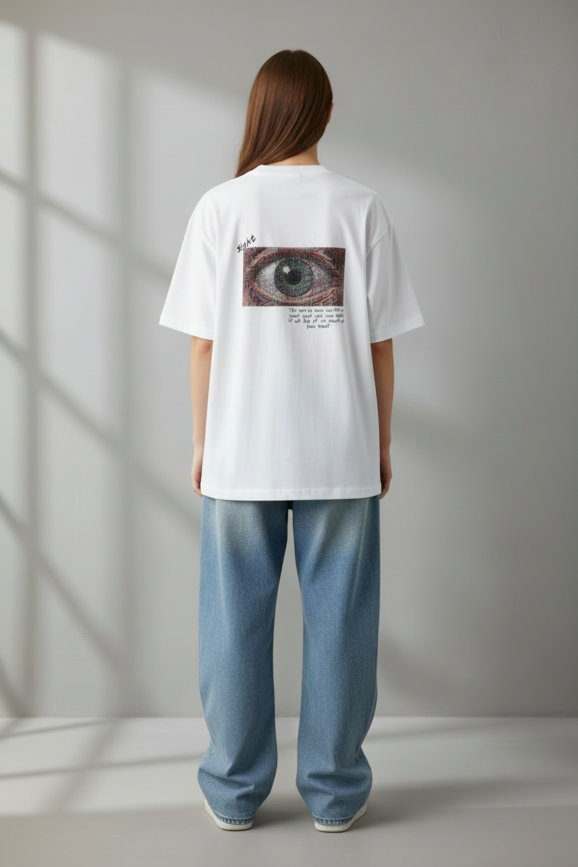 White back view with design