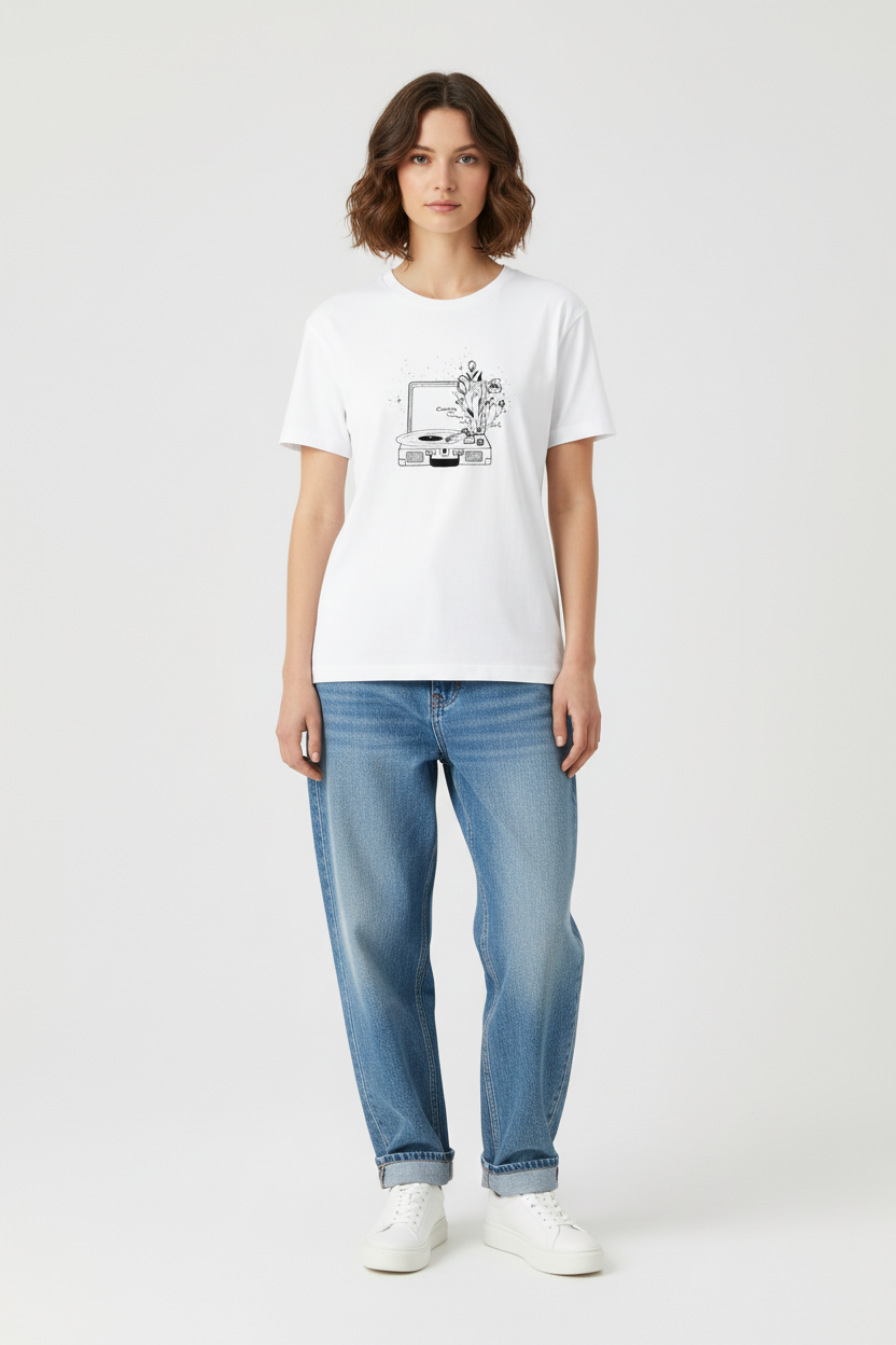 White female front view