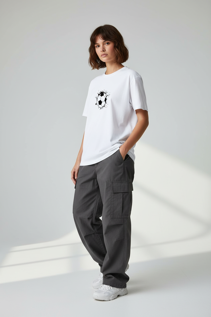 White - Female Model Front Three-Quarter