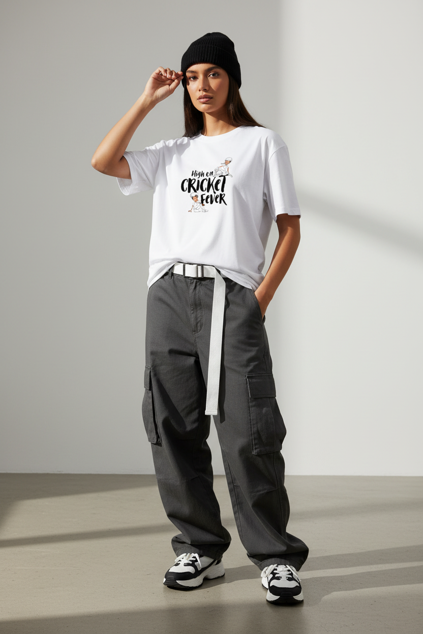 White - Female Model Front View