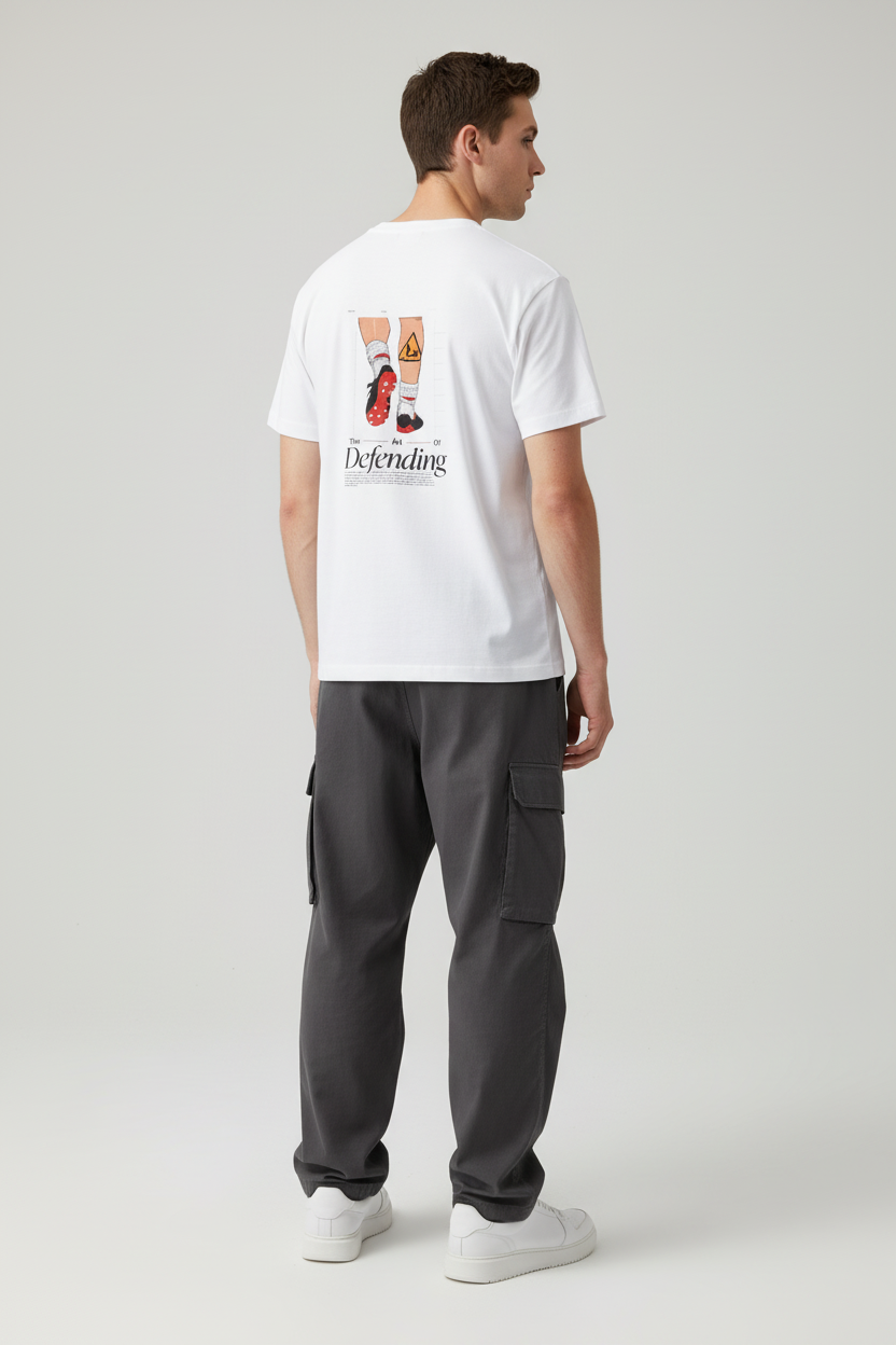 White - Male Model Back View