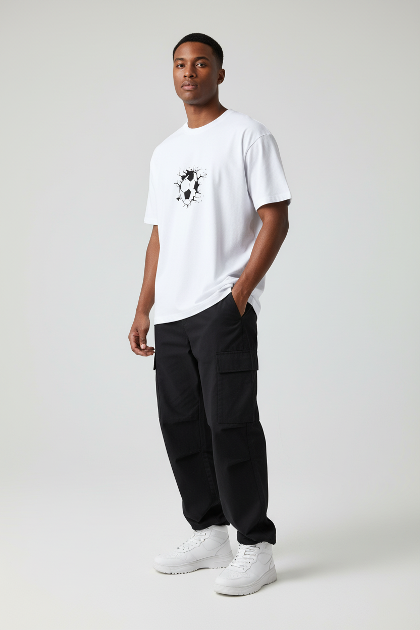 White - Male Model Front Three-Quarter