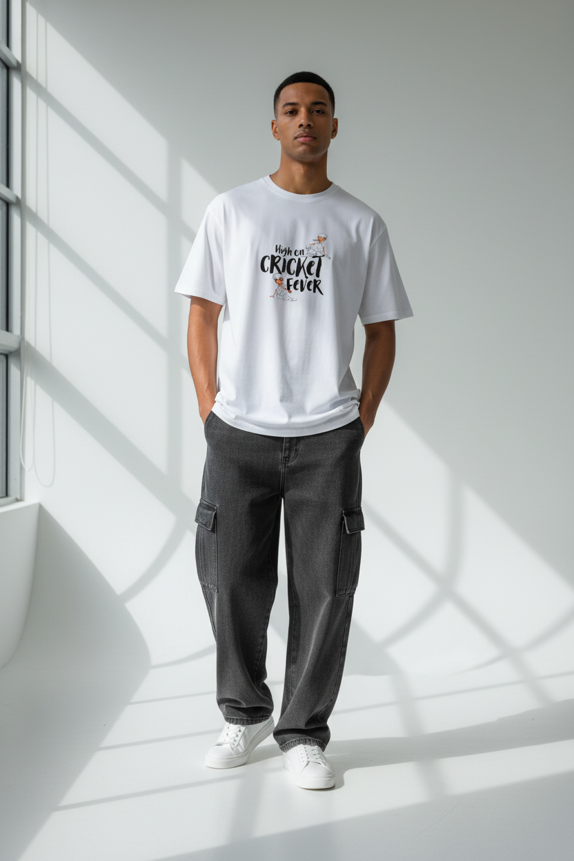 White - Male Model Front View